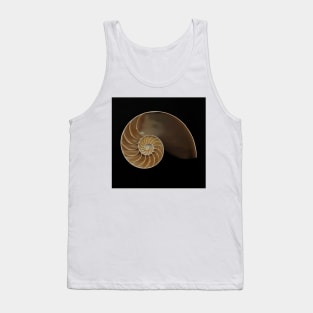 Chambered nautilus shell bisected Tank Top